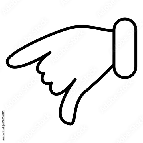 Thumbs down dislike outline