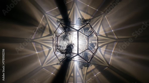 Geometric Shape Light Rays.