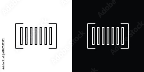Barcode read icon logotype designs. modern icon design set