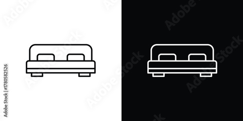Bed icon logotype designs. modern icon design set