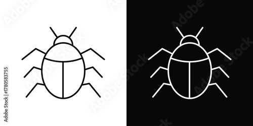 Bug icon logotype designs. modern icon design set