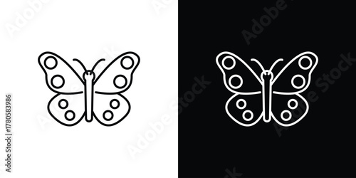 Butterfly icon logotype designs. modern icon design set