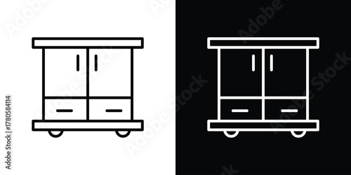 Cabinet icon logotype designs. modern icon design set