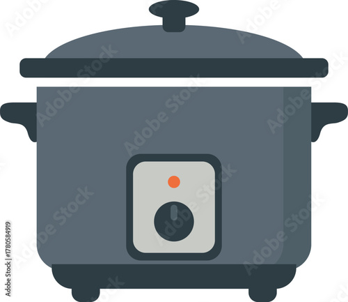 Electric slow cooker with control light