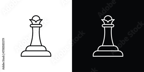 Chess queen icon logotype designs. modern icon design set