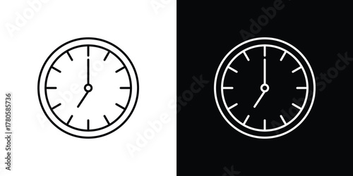 Clock seven icon logotype designs. modern icon design set