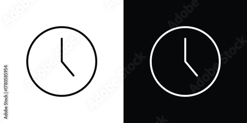 Clock-five icon logotype designs. modern icon design set
