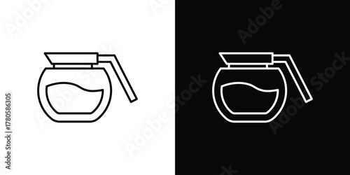Coffee pot icon logotype designs. modern icon design set