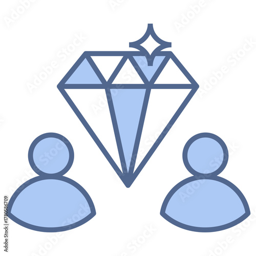 Shareholder Value Blue Icon