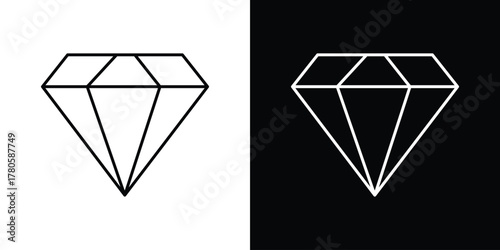 Diamond icon logotype designs. modern icon design set
