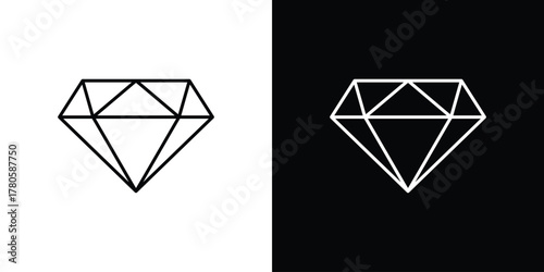 Diamond icon logotype designs. modern icon design set