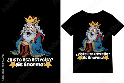 Viste esa estrella ,Es enorme!Diseño de camisetas, frases, carteles, tazas y tipografía creativa.