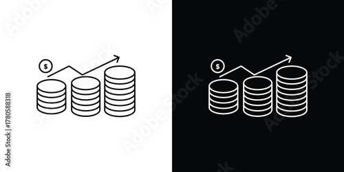 Earning icon logotype designs. modern icon design set