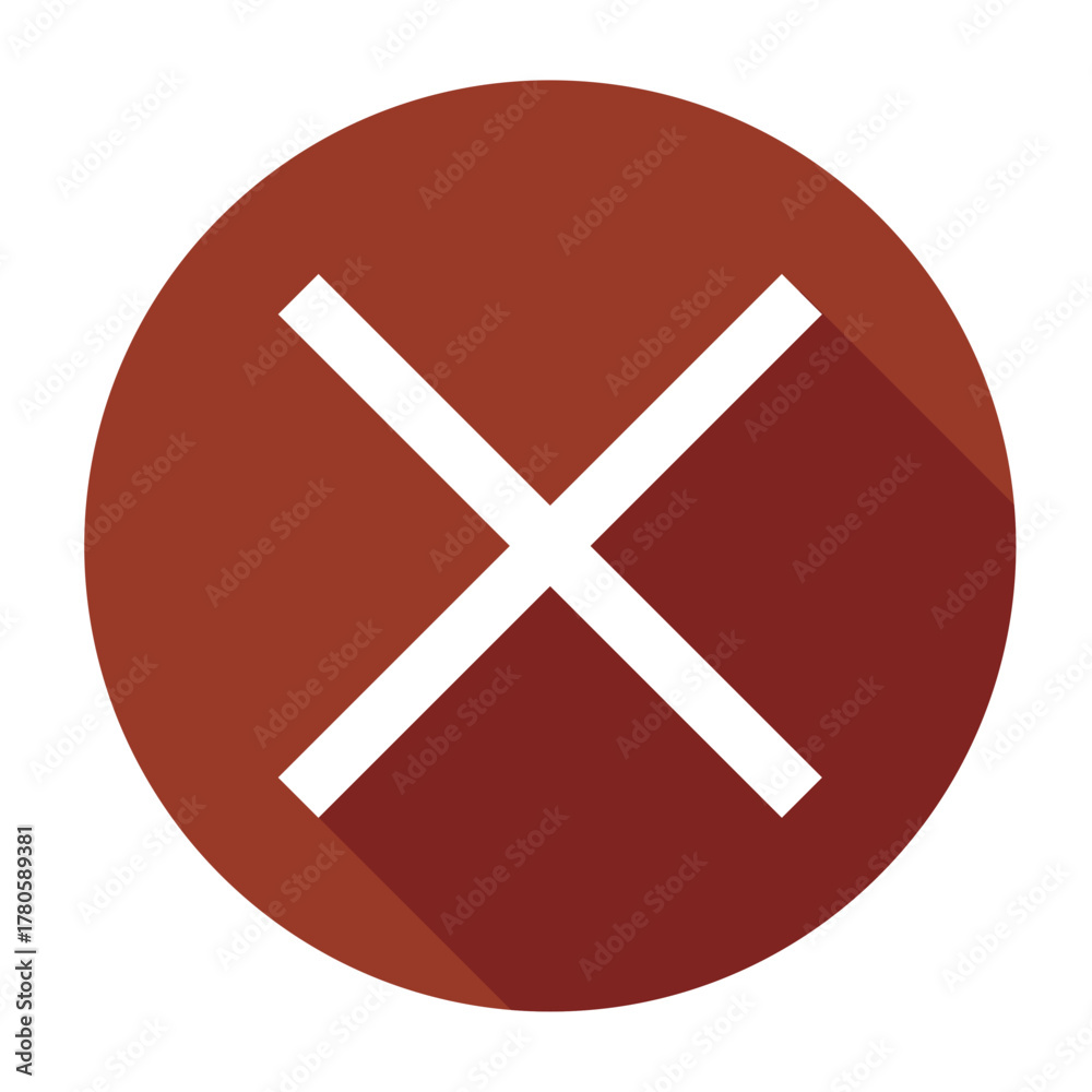 Obraz premium No Symbol Flat Button