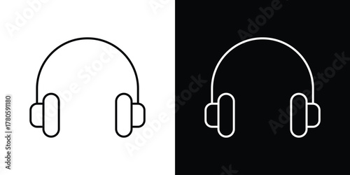 Headset icon logotype designs. modern icon design set