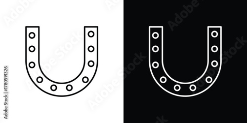 Horseshoe icon logotype designs. modern icon design set