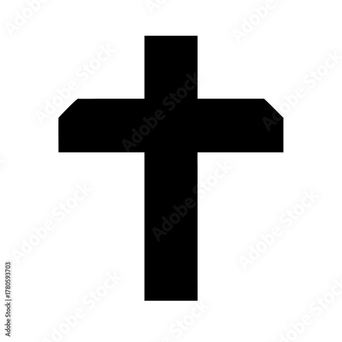 Christian Cross Icon Symbol Sign Isolate on Background