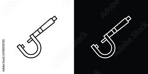 Micrometer icon logotype designs. modern icon design set