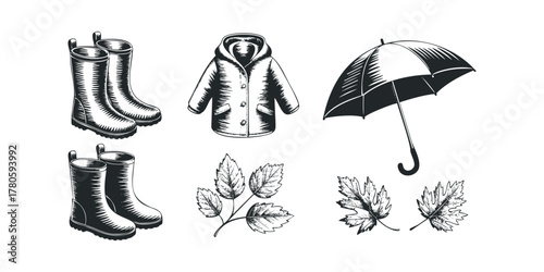 Rainy Season Clothing and Leaf Collection