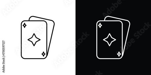 Playing cards icon logotype designs. modern icon design set