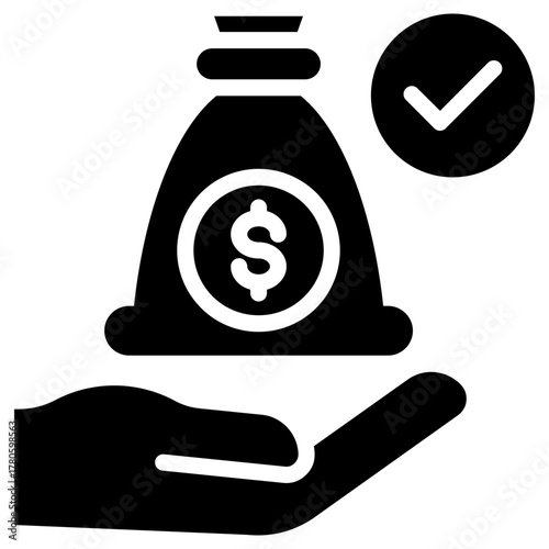 Debt consolidation  icon for bankruptcy , website, application, printing, document, poster design, etc
