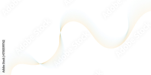 Abstract flowing wave lines in gradient colors of soft blue and golden yellow on a white background,
smooth curves creating a sense of motion and harmony, minimalistic modern design,
elegant and airy,