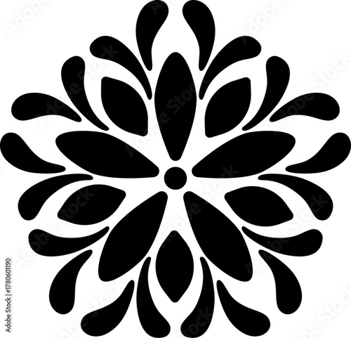 Black Lotus Circle Pattern