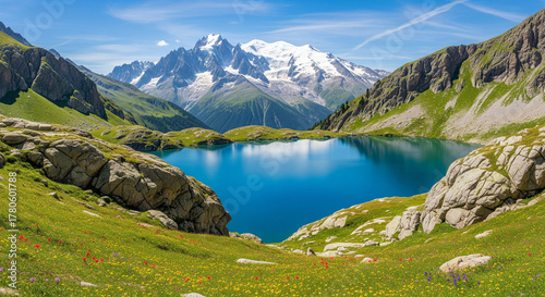 mountain lake in the alps