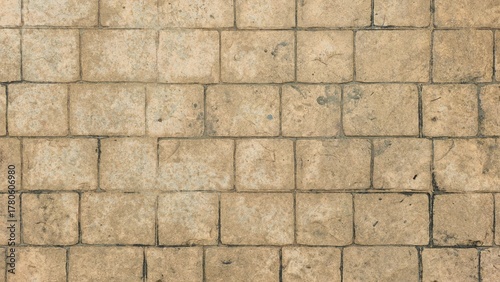 Wallpaper Mural Old brown brick tile floor with stains and scratches, walkway, sidewalk, garden path, background, and texture images. Torontodigital.ca