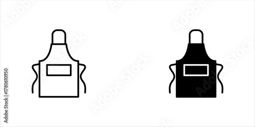 Apron icon set isolated on white background