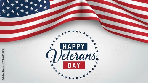 Honoring Our Heroes - A Veterans Day Tribute with American Flag.