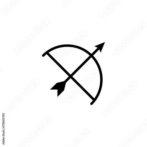 Bow arrow icon graphic. trendy stroke line style vector illustration, eps10.