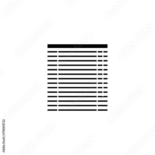 Blinds icon logo sign vector outline vector illustration, eps10.