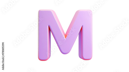 3D icon image of the letter M