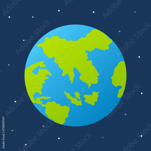 illustration earth galaxy new world