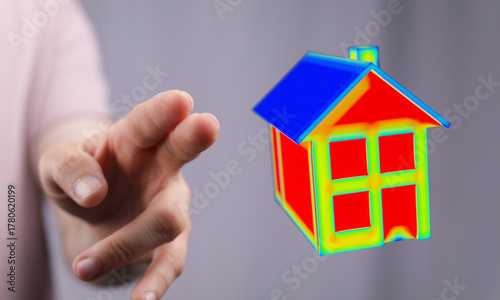 A person's hand reaching ou...