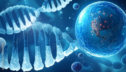 3d rendered illustration of a dna