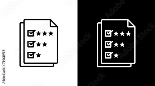 Priority List  White Icon Set Design