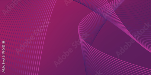  purple pink color gradient background blurred with abstract glowing wave lines. neon color flow grainy texture effect futuristic banner design.