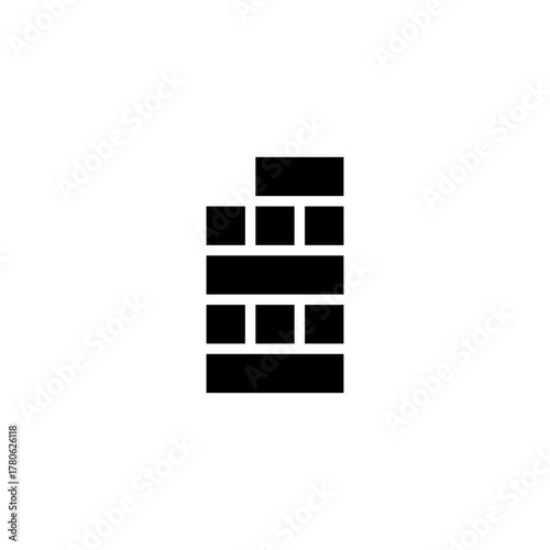 Jenga icon. outlined vector style. vector illustration, eps10.