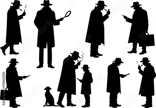 Classic Detective Silhouette Collection Bundle