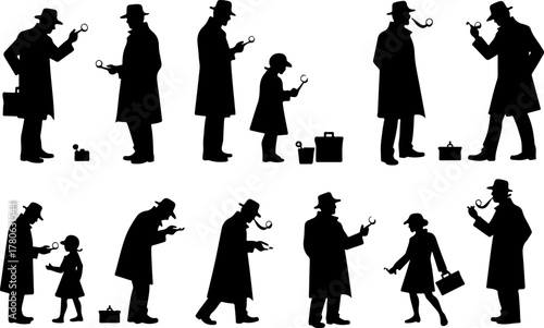 Classic Detective Silhouette Collection Bundle
