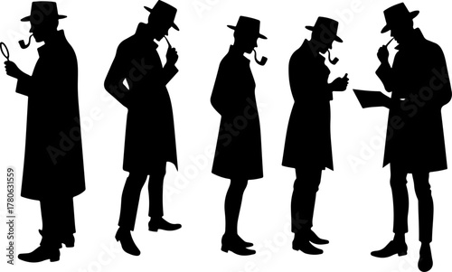 Classic Detective Silhouette Collection Bundle