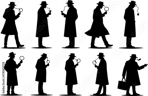 Classic Detective Silhouette Collection Bundle