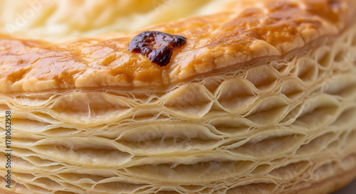 Puff Pastry Layer Flake Macro