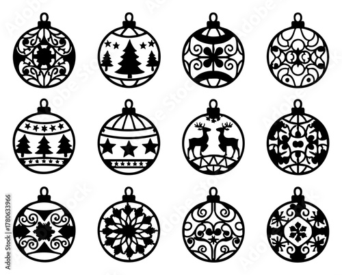 Christmas Decorative Ornament Silhouette Collection