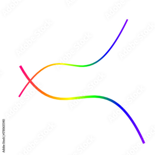 Intersecting Gradient Curves Forming X Shaped Pattern