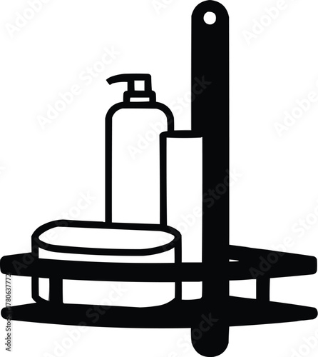 Illustration of Corner Shower Caddy Vector