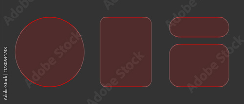 Light Liquid glass effect UI frame for smartphone and web app, vector	
