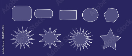 Graphic Design Elements Featuring Mixed Geometric Forms